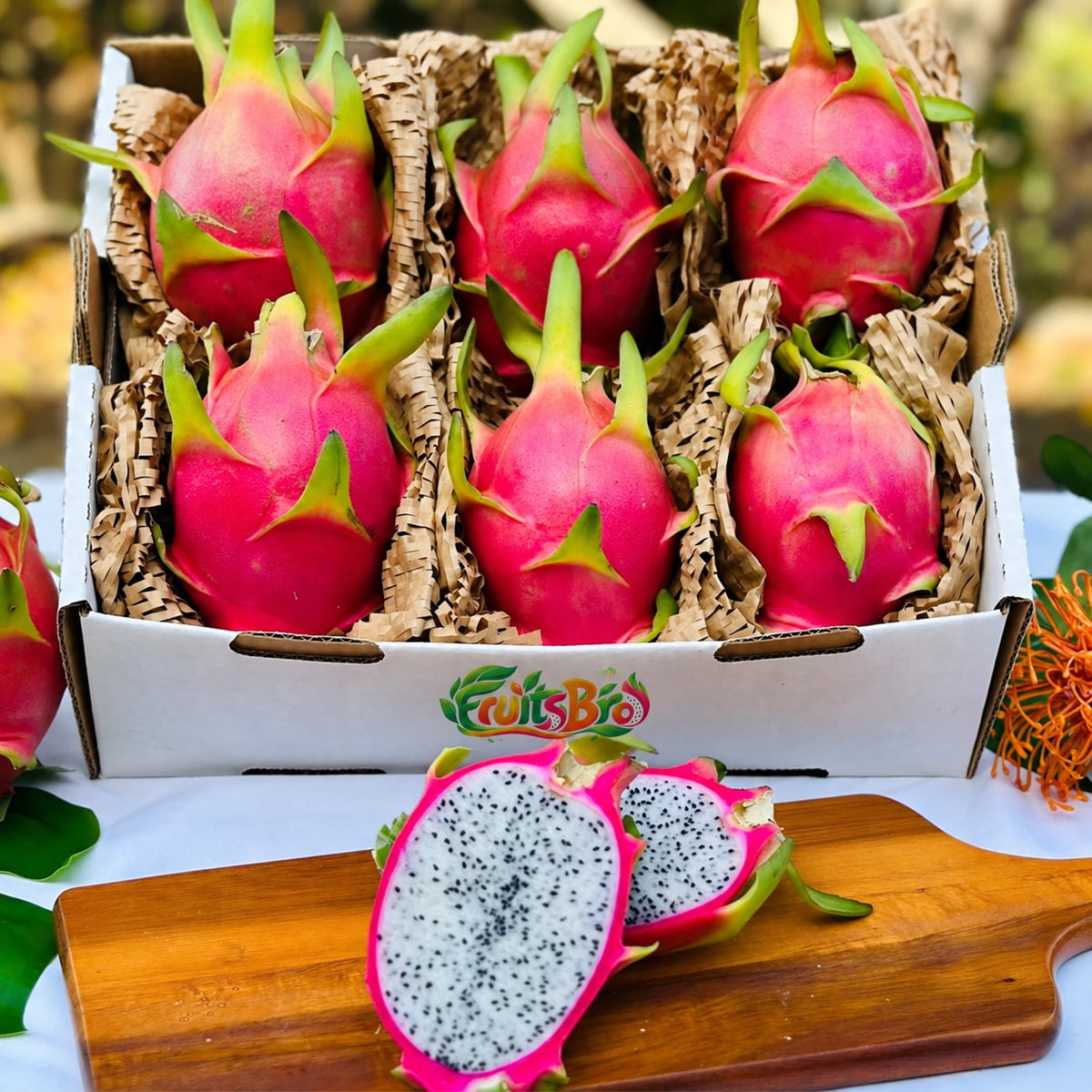 Red Dragon Fruit White Flesh Box